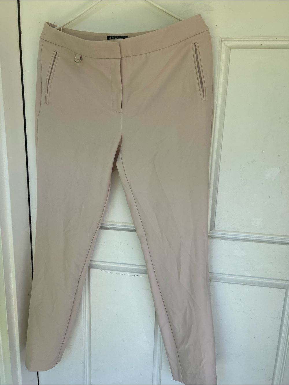 Adrianna Papell Pale Blush Straight-Leg Dress Pants